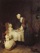 Jean Baptiste Simeon Chardin fasting prayer painting